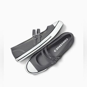 BNWT Converse Charcoal Slip-On Mary Jane Shoes